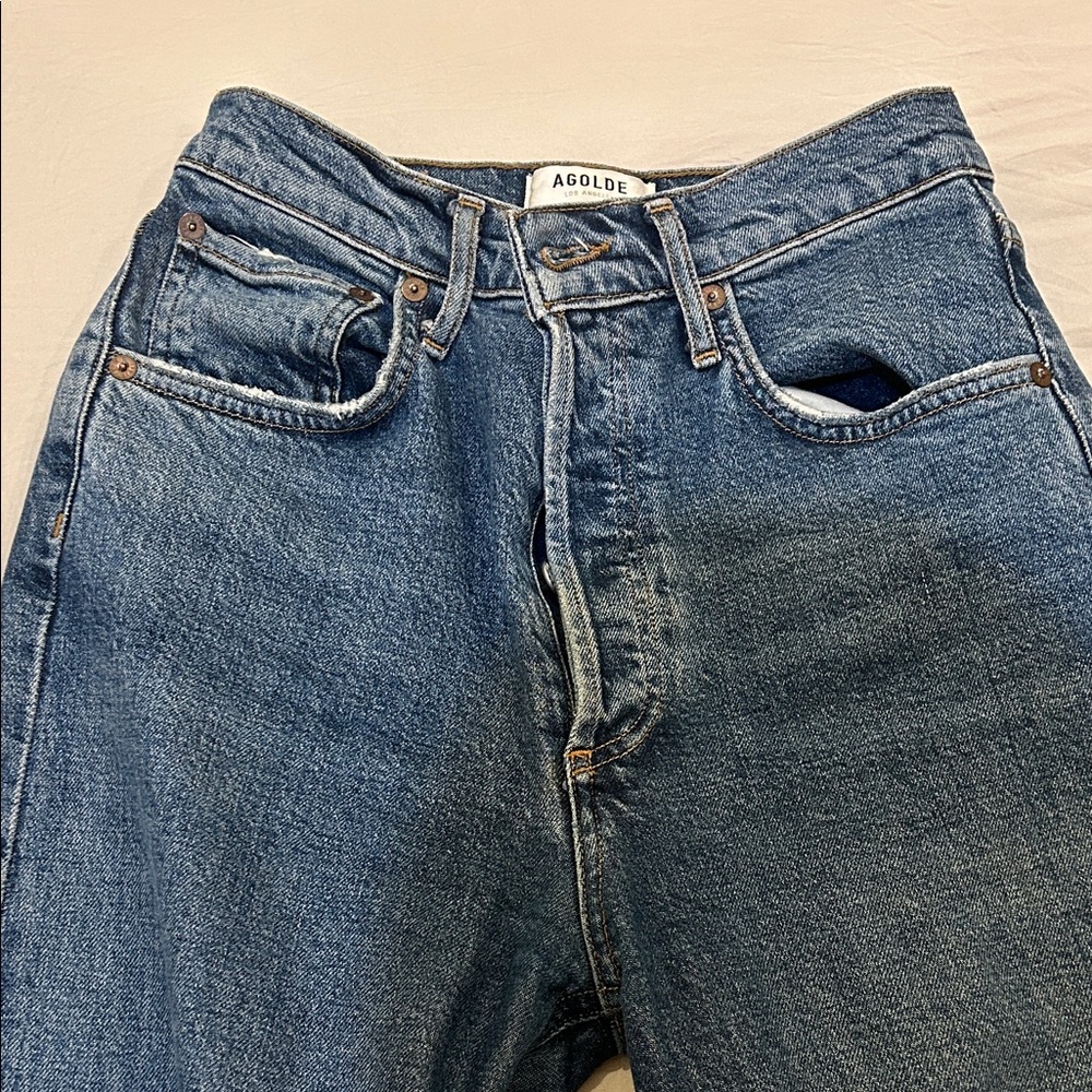 Agolde Riley High Rise Straight Jeans - Picture 5 of 6